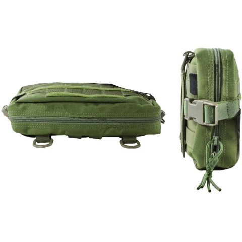 AMA Tactical Airsoft 1000D Thin Utility Pouch - OD GREEN