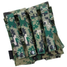 AMA Airsoft Dual M4 Double Magazine Pouch - WOODLAND DIGITAL