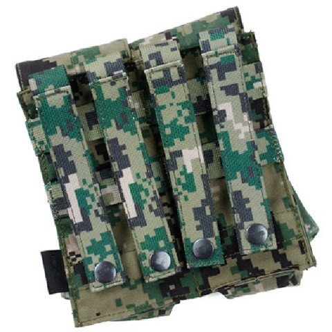 AMA Airsoft Dual M4 Double Magazine Pouch - WOODLAND DIGITAL