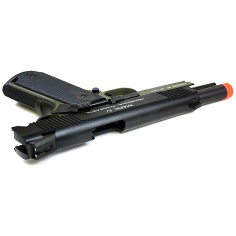 KWA Full Metal M1911 MKIV PTP Gas Blowback Pistol w/ Railed Frame in OD Green