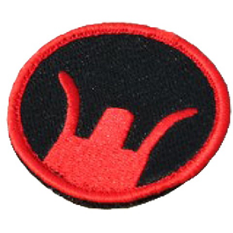 AMA Airsoft Military Hook and Loop Patch - Front Sight - RED