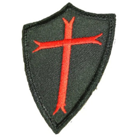 AMA Airsoft Poor Knights Embroidered Morale Patch - BLACK