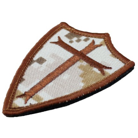 AMA Airsoft Poor Knights Embroidered Morale Patch - DESERT DIGITAL