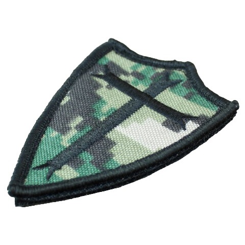 AMA Airsoft Poor Knights Embroidered Morale Patch - WOODLAND DIGITAL