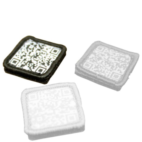 AMA Tactical Airsoft QR Code Hook and Loop Patch - BLACK