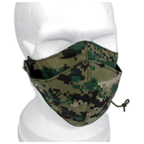 AMA Tactical Protective Half Face Mask - WOODLAND DIGITAL