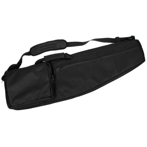 AMA 500 Denier Nylon 38-inch Rifle Case Zippered Compartments - BLACK