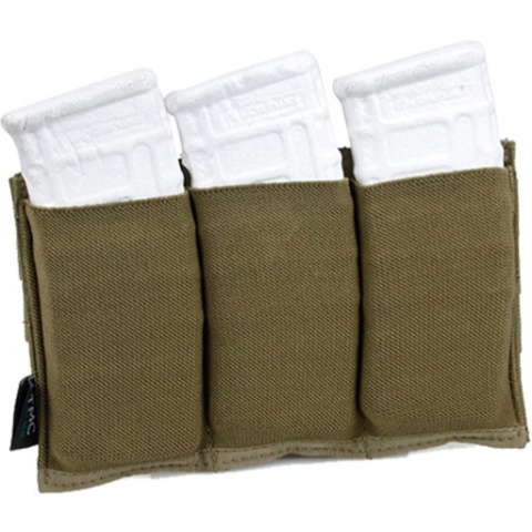 AMA Triple Magazine Pouch Open w/ MOLLE Attachment - KHAKI