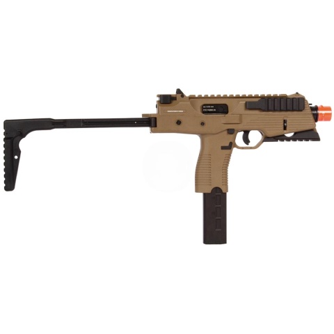 KWA KMP9R Full/Semi Automatic Gas Blowback SMG Railed Version - Dark Earth -  (DISCONTINUED)