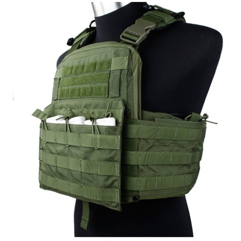 AMA Tactical QD Protective Nylon Cherry Tactical Vest - OD GREEN