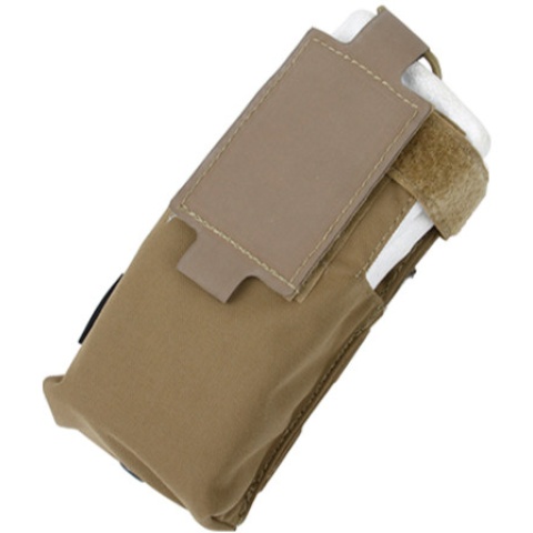 AMA 500D Nylon Paracord Lacing Patrol Radio Pouch - COYOTE BROWN