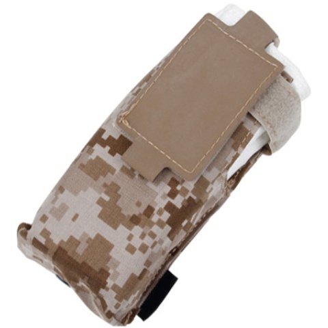 AMA 500D Nylon Paracord Lacing Patrol Radio Pouch - DESERT DIGITAL