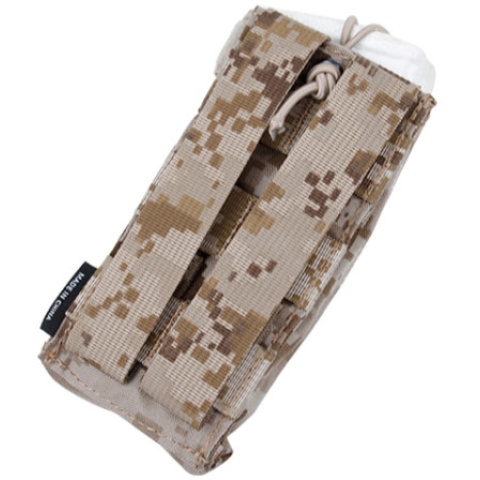 AMA 500D Nylon Paracord Lacing Patrol Radio Pouch - DESERT DIGITAL