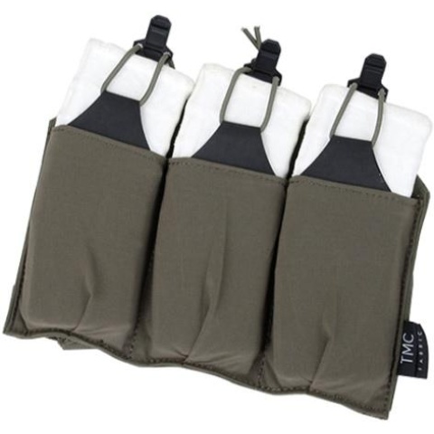 AMA Airsoft Ultra-Light Triple M4 Magazine Pouch - RANGER GREEN