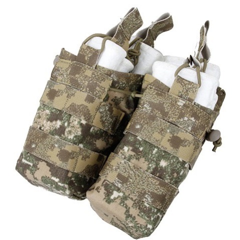 AMA Double Open Top Magazine Pouch w/ Paracord Lacing - PC BADLANDS