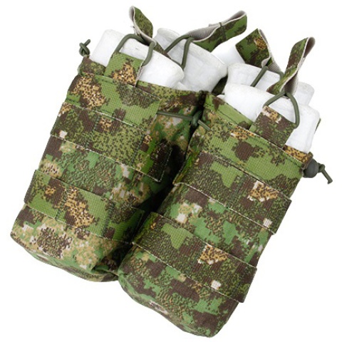 AMA Double Open Top Magazine Pouch w/ Paracord Lacing - PC GREENZONE