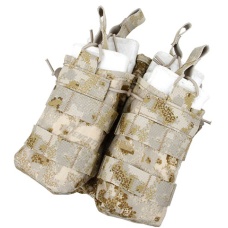 AMA Double Open Top Magazine Pouch w/ Paracord Lacing - PC SANDSTORM