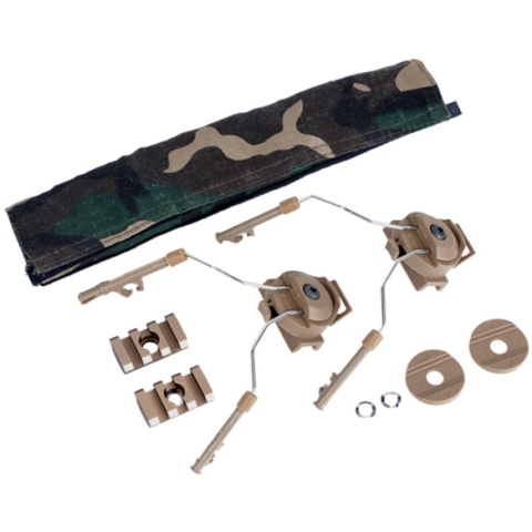 Z-Tactical Helmet Rail Adapter Set For Comtac I And Comtac II - DARK EARTH
