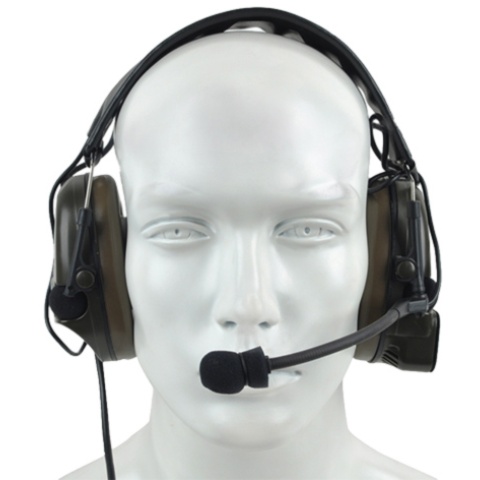 zBowman Nylon Plastic Comtac I Headset - FOLIAGE GREEN