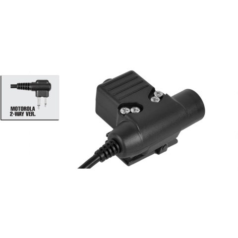 Z-Tactical Zu94 PTT Military Standard Motorola 2-Pin - BLACK