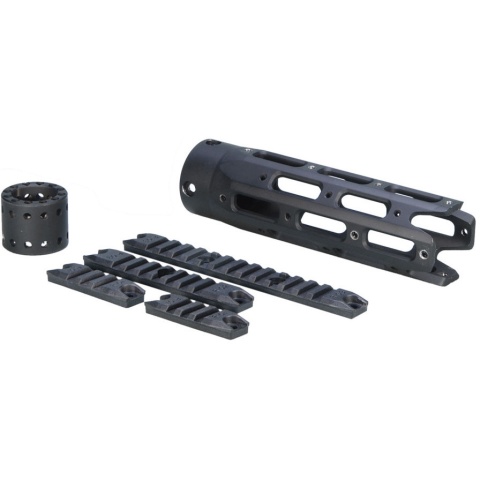 ARES M4/M16 Aluminum Alloy Short Octagonal Hanguard Set - BLACK