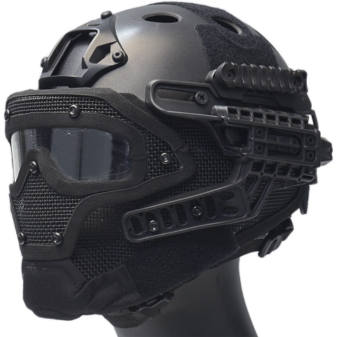 G-Force G4 System Nylon BUMP Helmet Mask w/ Goggles - BLACK