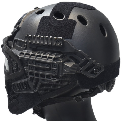 G-Force G4 System Nylon BUMP Helmet Mask w/ Goggles - BLACK