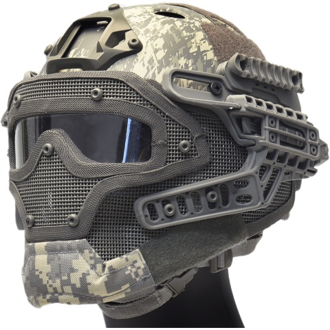 G-Force G4 System Nylon BUMP Helmet Mask w/ Goggles - ACU