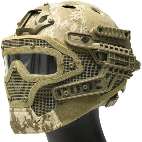 G-FORCE G4 System Nylon BUMP Helmet Mask w/ Goggles - DESERT DIGITAL