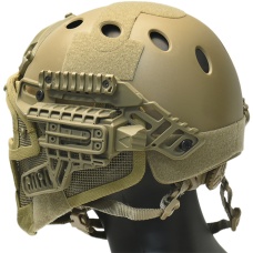 G-Force G4 System Nylon BUMP Helmet Mask w/ Goggles - TAN