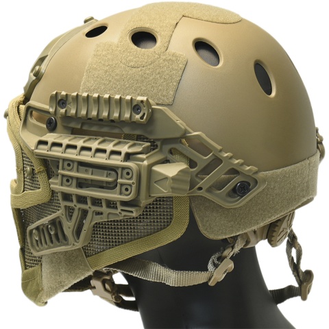 G-Force G4 System Nylon BUMP Helmet Mask w/ Goggles - TAN