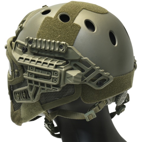 G-Force G4 System Nylon BUMP Helmet Mask w/ Goggles - OLIVE DRAB