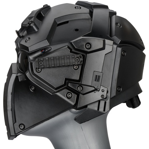 WoSport Tactical Helmet w/ NVG Shroud & Transfer Base - BLACK