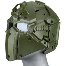 WoSport Tactical Helmet w/ NVG Shroud & Transfer Base - GREEN