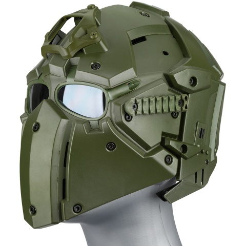 Sentinel Gears Tactical Helmet w/ NVG Shroud & Transfer Base - GREEN