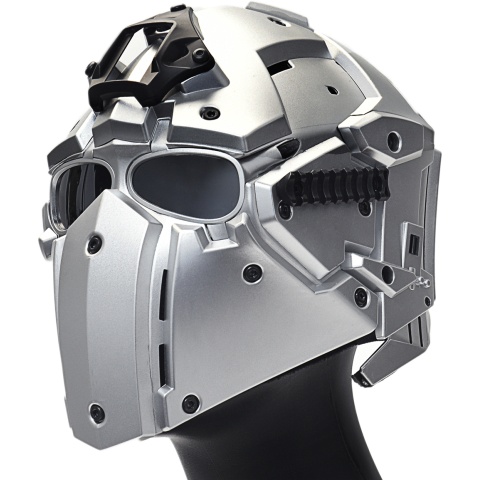 WoSport Tactical Helmet w/ NVG Shroud & Transfer Base - SILVER