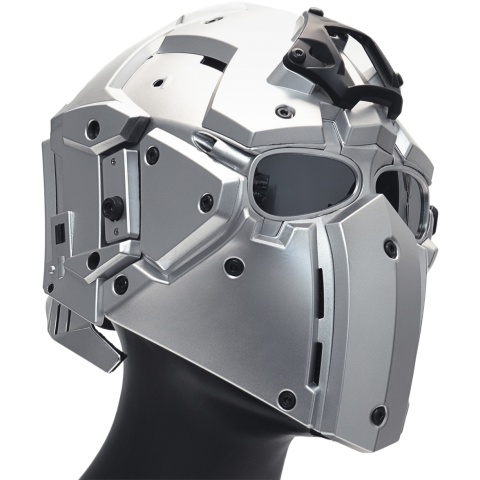 WoSport Tactical Helmet w/ NVG Shroud & Transfer Base - SILVER