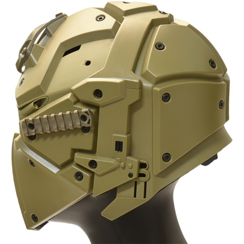 Sentinel Gears Tactical Helmet w/ NVG Shroud & Transfer Base - TAN