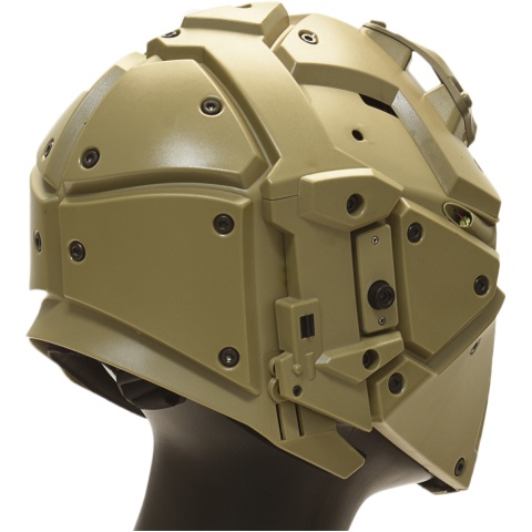 Sentinel Gears Tactical Helmet w/ NVG Shroud & Transfer Base - TAN
