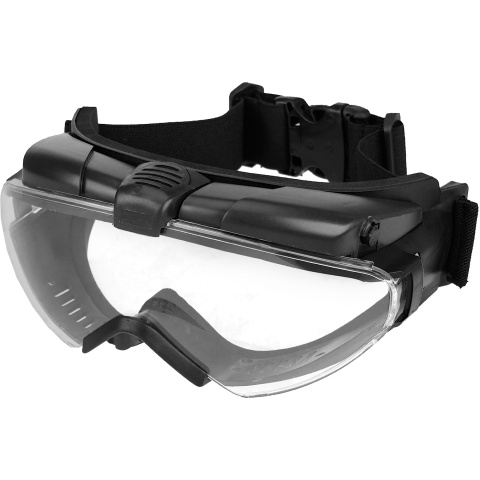 WoSport Tactical TPU Outdoor Aviator Fan Goggles - BLACK