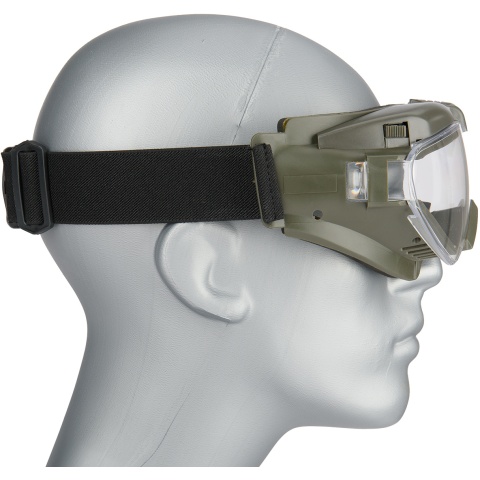 G-Force Tactical TPU Outdoor Aviator Fan Goggles - OLIVE DRAB