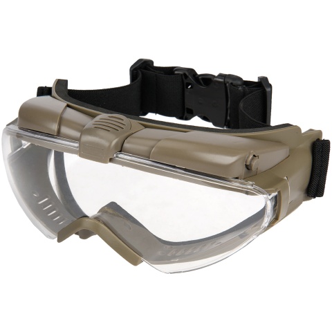 G-Force Tactical TPU Outdoor Aviator Fan Goggles - TAN