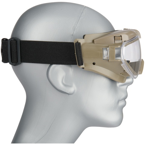 G-Force Tactical TPU Outdoor Aviator Fan Goggles - TAN