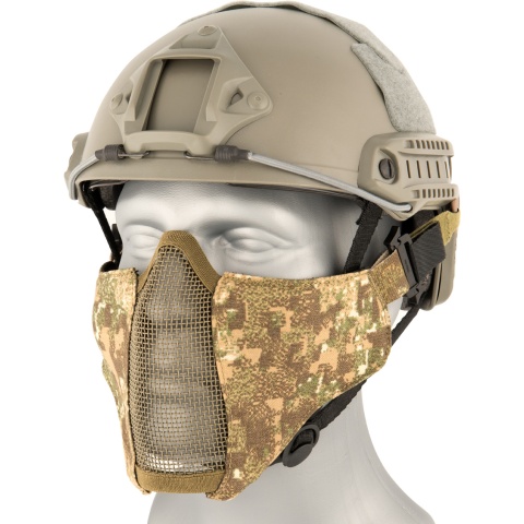 AMA Nylon PDW Mesh Mercenary Airsoft Half Mask - PC BADLANDS