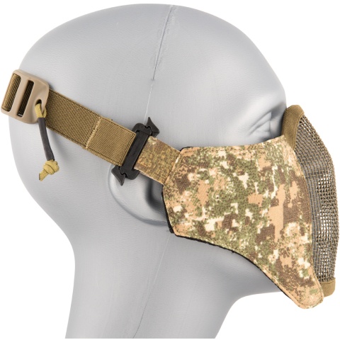AMA Nylon PDW Mesh Mercenary Airsoft Half Mask - PC BADLANDS