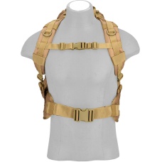 Lancer Tactical 600D EDC FAST Airsoft MOLLE Backpack - KHAKI