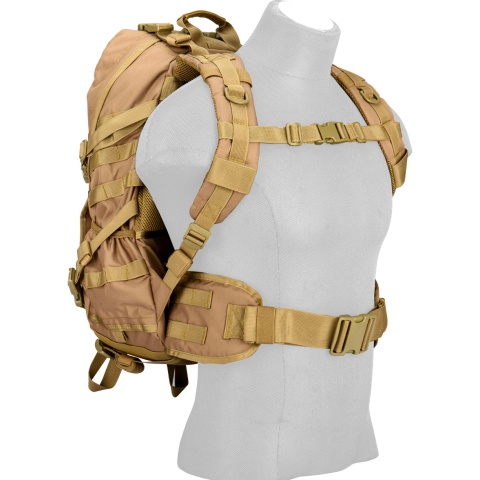 Lancer Tactical 600D EDC FAST Airsoft MOLLE Backpack - KHAKI