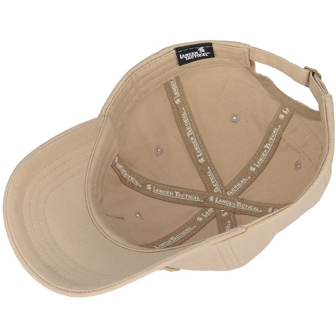 Lancer Tactical Scout Adhesion Morale Cap w/ Strapback - LIGHT TAN