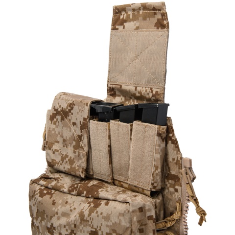 TMC Zipper Back Panel Attachment Pouch - DESERT DIGITAL