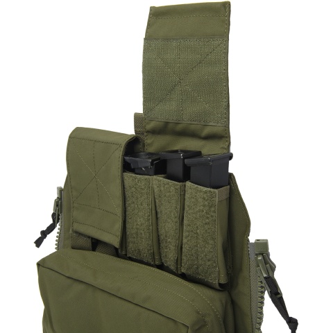 TMC Zipper Back Panel Attachment Pouch - RANGER GREEN
